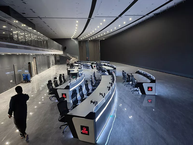 Curved Monitoring Console